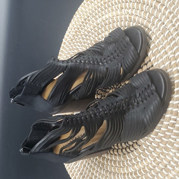 Lucky Brand Darvie Sandals Block Heels 9M - Picture 2 of 8